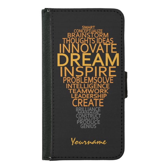 Inspirational Light Bulb custom wallet cases (Front)