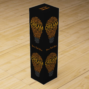 Inspirational Light Bulb custom wine gift box