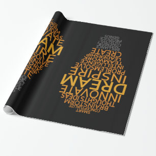 Inspirational Light Bulb custom wrapping paper