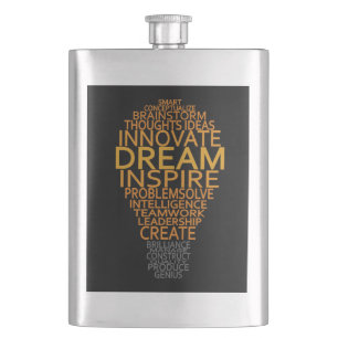 Inspirational Light Bulb premium flask