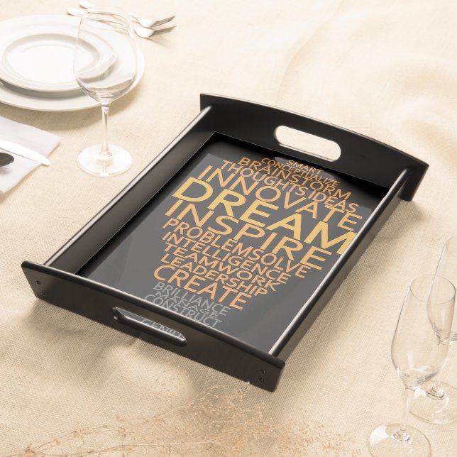 Inspirational Light Bulb serving trays (Front)