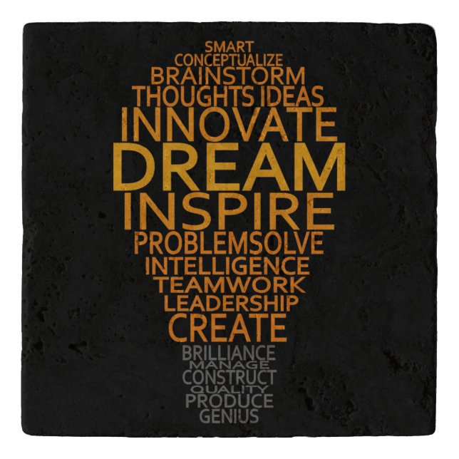 Inspirational Light Bulb trivet (Front)