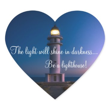 Inspirational light House Heart Heart Sticker Inspirational light House Heart Heart Sticker