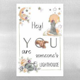 Inspirational Lighthouse Gift Positive Reminder Magnetic Dry Erase Sheet