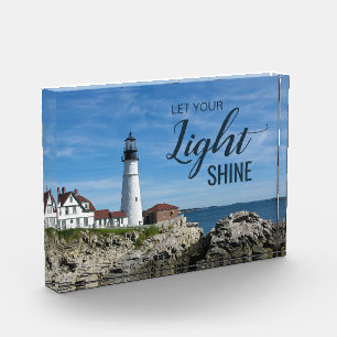 Inspirational Lighthouse Photo Portland Head Maine Block