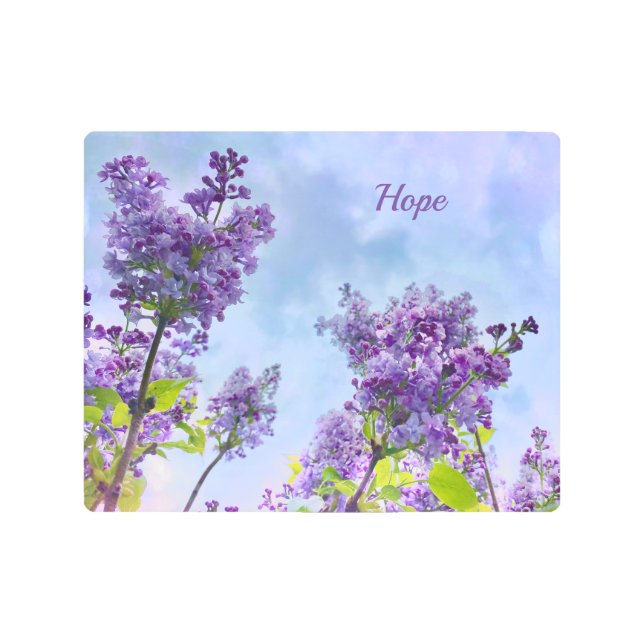 Inspirational Lilac Metal Print (Front)