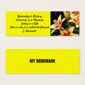 Inspirational Lily Bookmark (Front & Back)