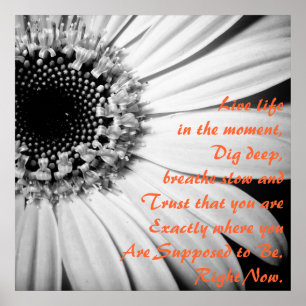 Inspirational Live Life in the Moment Poster