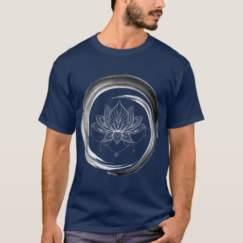 Inspirational Lotus Mandala Namaste Circle  Yoga T_Shirt