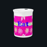 Inspirational Love Eat Play Flower Design Drink Pitcher<br><div class="desc">Inspirational Love Eat Play Flower Design Embrace positivity and joy with the "Inspirational Love Eat Play Flower Design." This artwork beautifully combines vibrant colors and floral patterns to create an uplifting piece that inspires a balanced lifestyle. The bright colors and the cheerful design make it a perfect piece for adding...</div>