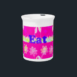 Inspirational Love Eat Play Flower Design Drink Pitcher<br><div class="desc">Inspirational Love Eat Play Flower Design Embrace positivity and joy with the "Inspirational Love Eat Play Flower Design." This artwork beautifully combines vibrant colors and floral patterns to create an uplifting piece that inspires a balanced lifestyle. The bright colors and the cheerful design make it a perfect piece for adding...</div>