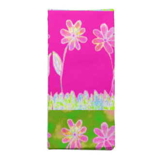Inspirational Love Eat Play Flower Design Napkin