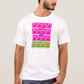Inspirational Love Eat Play Flower Design T-Shirt
