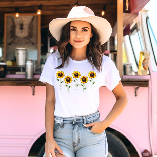 Inspirational Love, Hope Believe, Faith,Sunflower T-Shirt