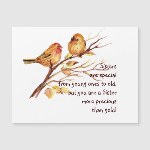 Inspirational Love Sister Saying with Cute Birds