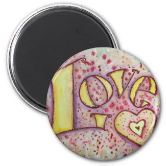 Inspirational Love Word Art Magnet Painting