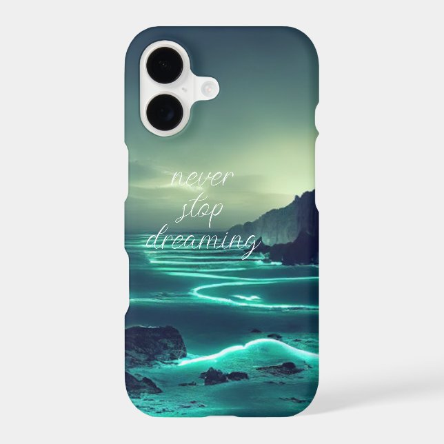Inspirational Luminescent Ocean iPhone Case (Back)