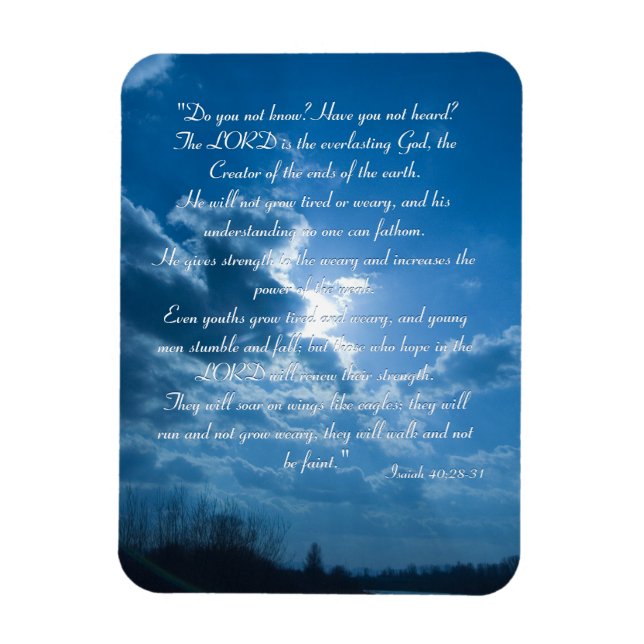 Inspirational Magnet - Isaiah 40;28-31 (Vertical)