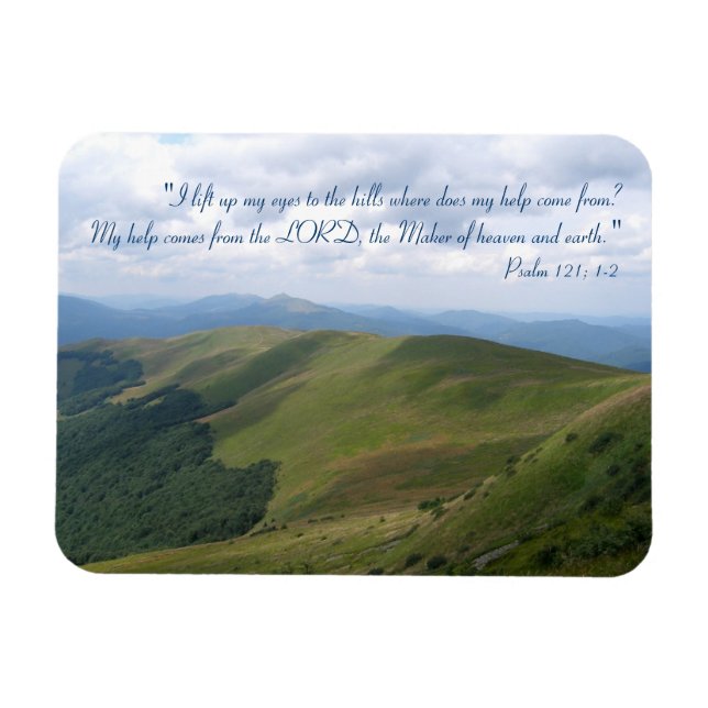 Inspirational Magnet Psalm 121; 1-2 (Horizontal)