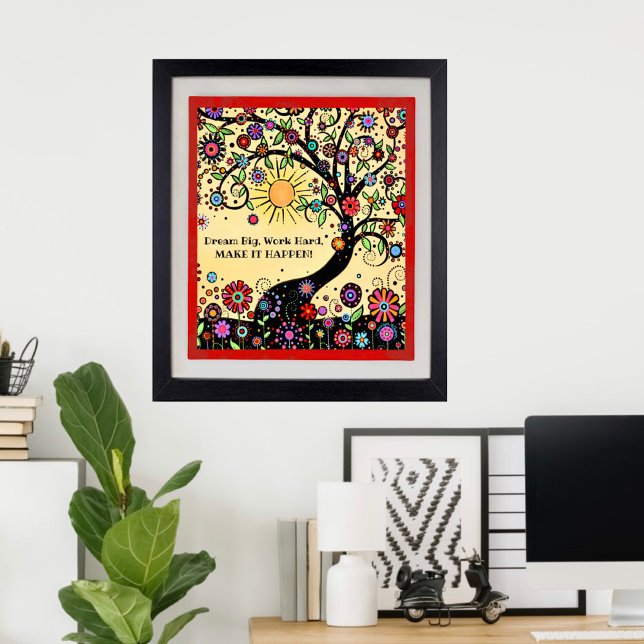 Inspirational “Make it Happen” Fun Tree Classroom Poster (Creator Uploaded)