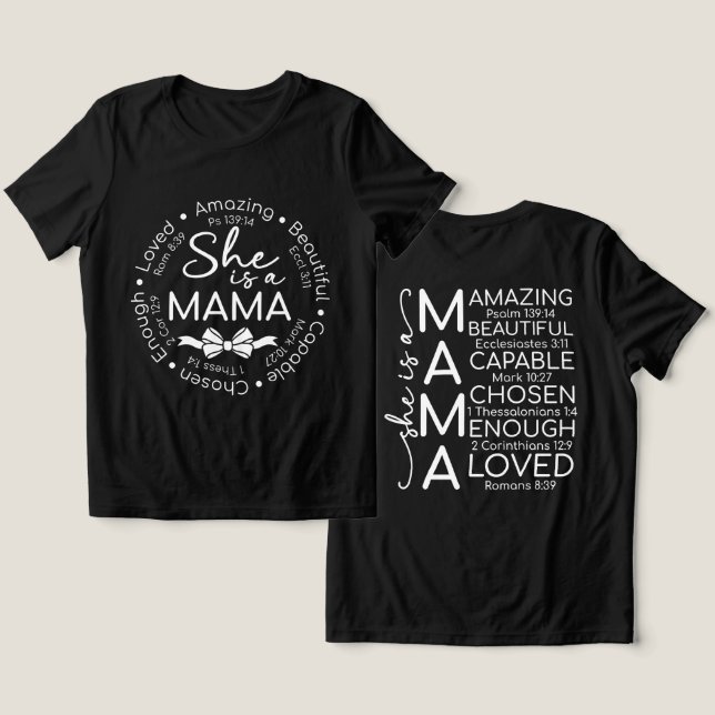 Inspirational Mama Tri-Blend Shirt (Design Front & Back)