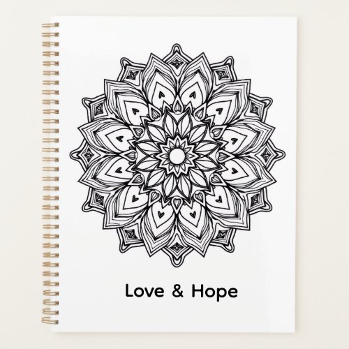 Inspirational Mandala Love &amp; Hope: Planner