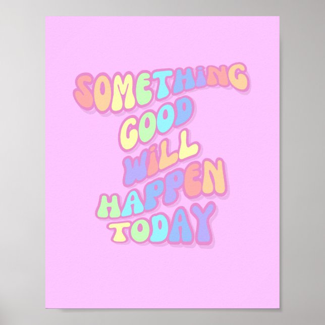 Inspirational, Manifestation, Pink, Preppy Poster (Front)