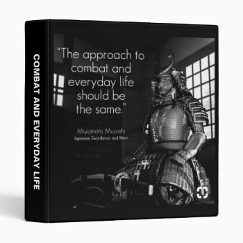 Inspirational Martial Arts Words - Combat And Life 3 Ring Binder by physicalculture at Zazzle
