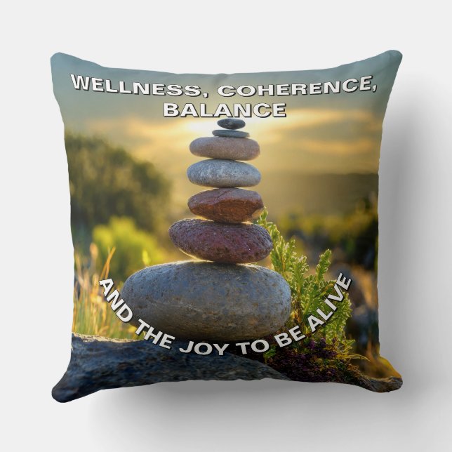 Inspirational, Meditative, Uplifting  Throw Pillow (Back)