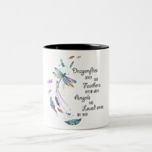 Inspirational/Memorial Dragonfly Sublimation Two-Tone Coffee Mug