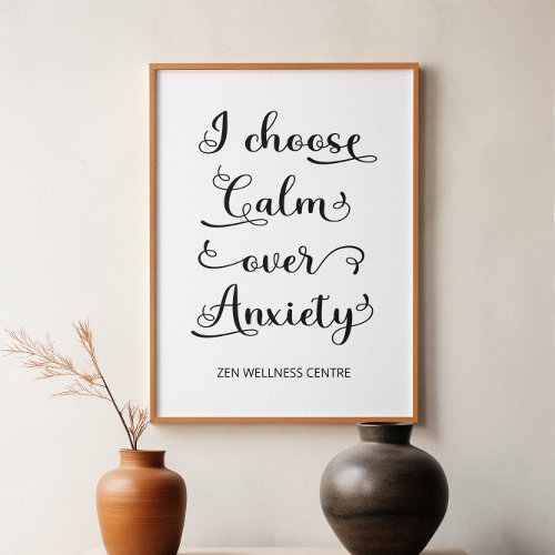 Inspirational Mental Health Calm Quote Typography Poster