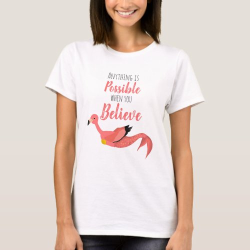 Inspirational Mermingo Flamingo  Mermaid Hybrid T_Shirt