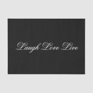 Inspirational Message Black Tissue Paper