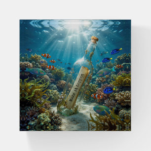 Inspirational Message in a Bottle Paperweight
