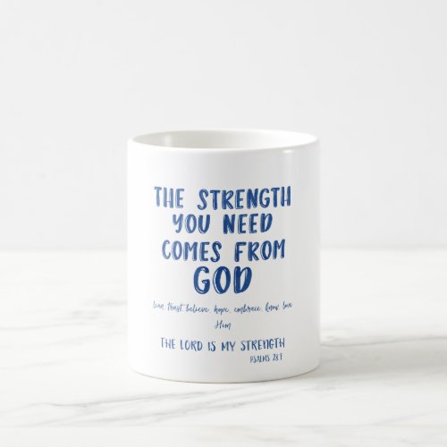 Inspirational Message Quote and Bible Verse Magic Mug