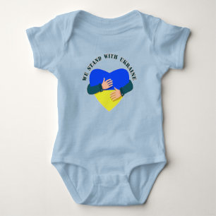 Inspirational message We stand with Ukraine Baby Bodysuit