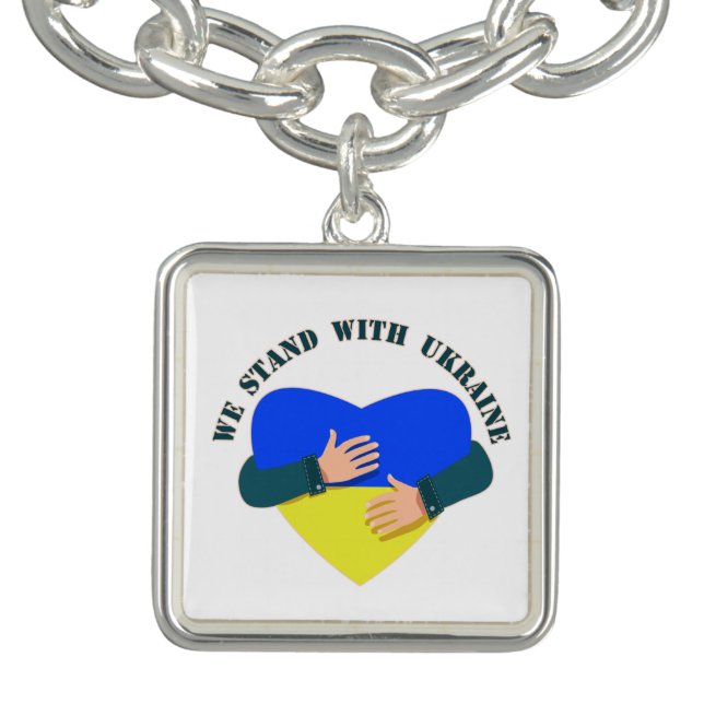 Inspirational message We stand with Ukraine  Bracelet (Design)