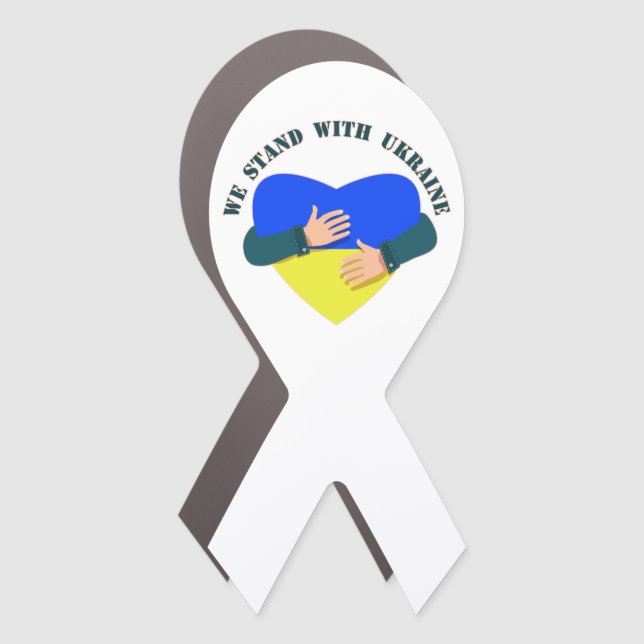 Inspirational message We stand with Ukraine  Car Magnet (Front)