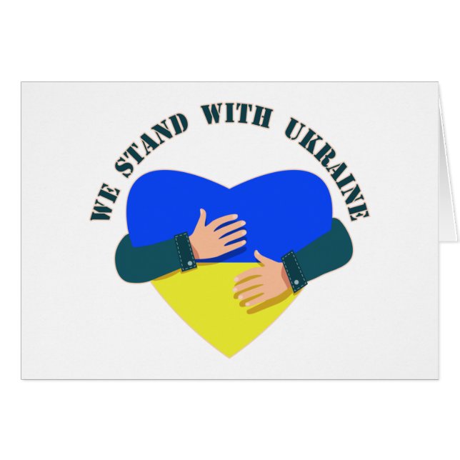 Inspirational message We stand with Ukraine  Cards (Front Horizontal)