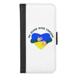 Inspirational message We stand with Ukraine  iPhone 8/7 Wallet Case