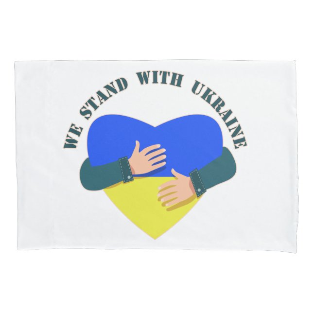 Inspirational message We stand with Ukraine  Pillow Case (Front)
