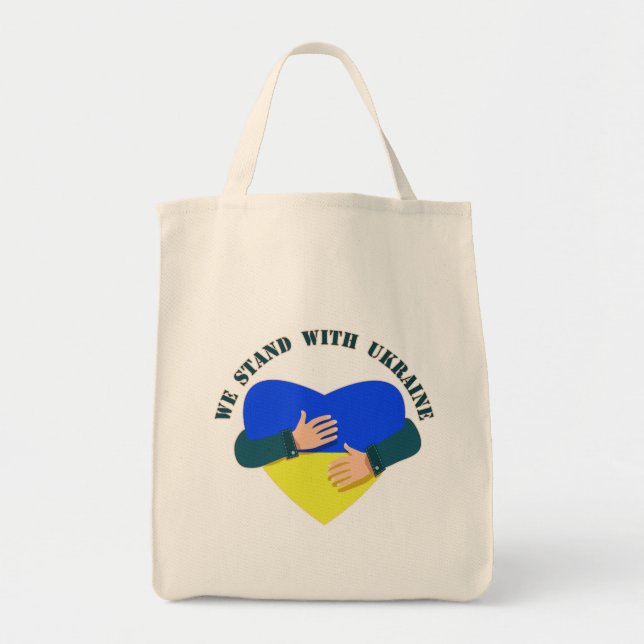 Inspirational message We stand with Ukraine  Tote Bag (Front)