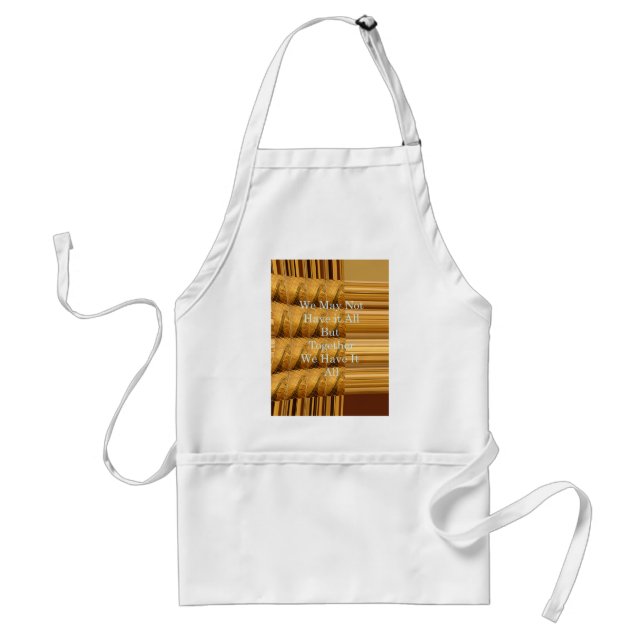 Inspirational Message with African Wildlife Design Adult Apron (Front)