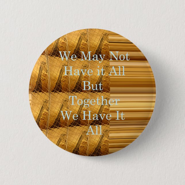 Inspirational Message with African Wildlife Design Button (Front)