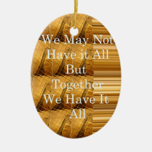 Inspirational Message with African Wildlife Design Ceramic Ornament