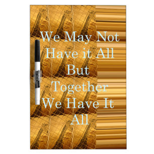 Inspirational Message with African Wildlife Design Dry Erase Board