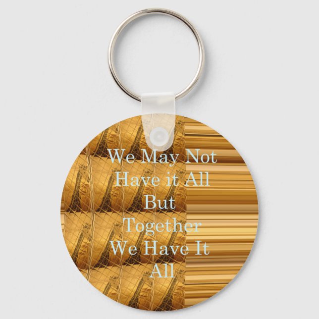 Inspirational Message with African Wildlife Design Keychain (Front)