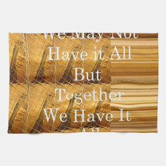 Inspirational Message with African Wildlife Design Kitchen Towel