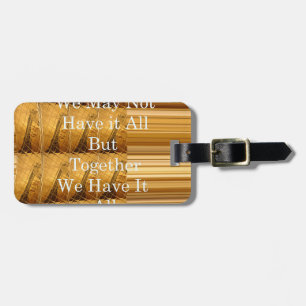 Inspirational Message with African Wildlife Design Luggage Tag