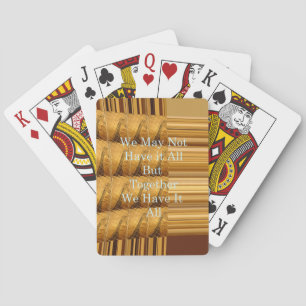 Inspirational Message with African Wildlife Design Poker Cards